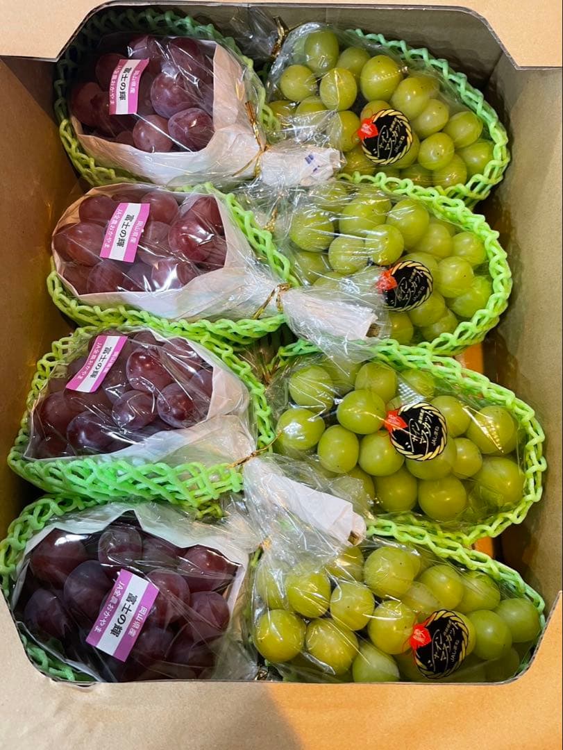⑦【島根県産】 シャインマスカット4房 【岡山県産】 富士の輝　4房
