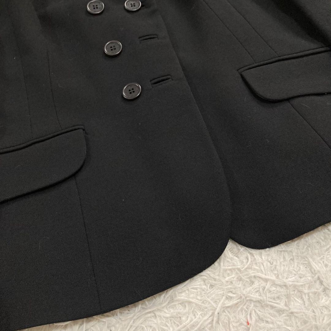 17541✨エトロ 46 2XL ダブルジャケット 裏地ペイズリー 総柄 黒