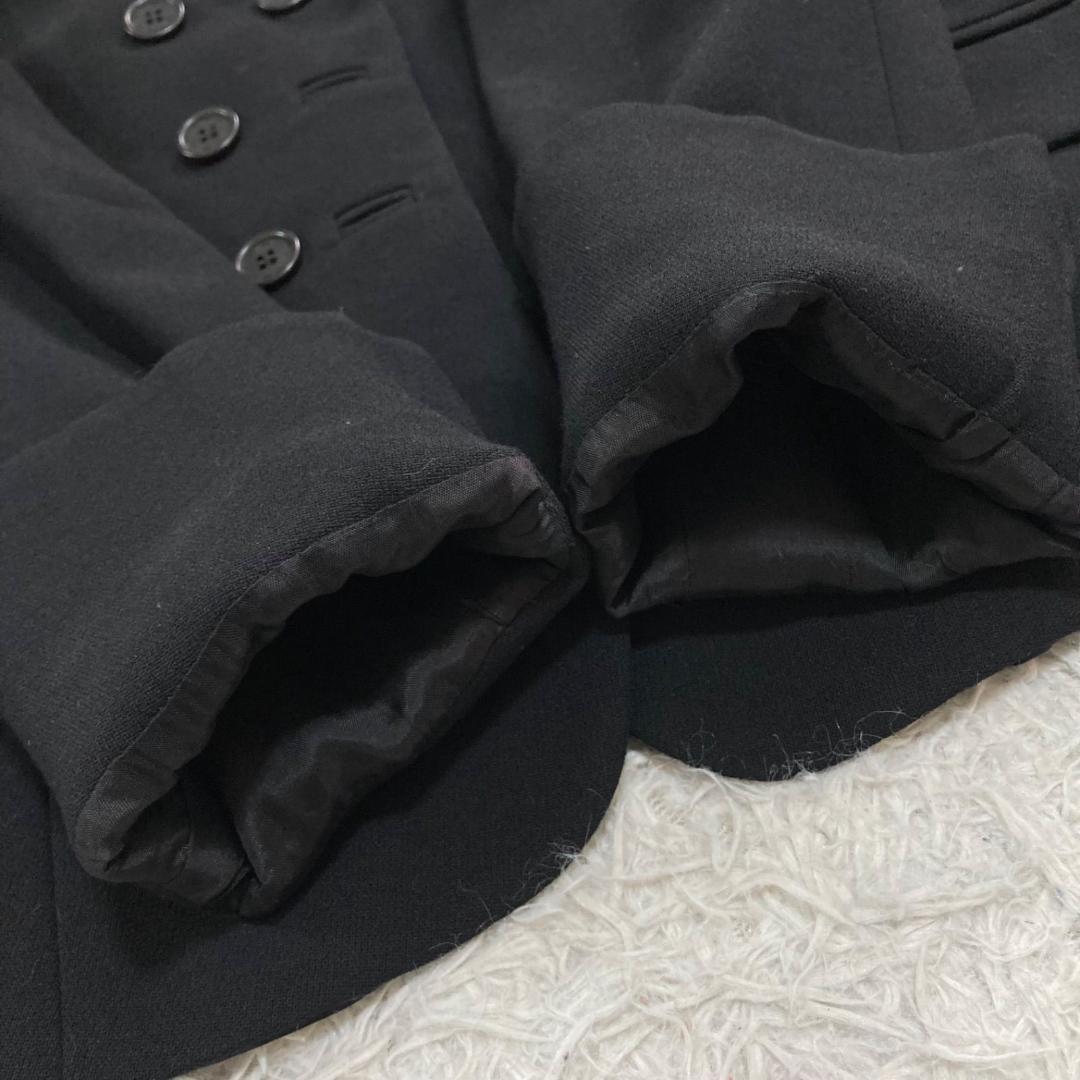 17541✨エトロ 46 2XL ダブルジャケット 裏地ペイズリー 総柄 黒