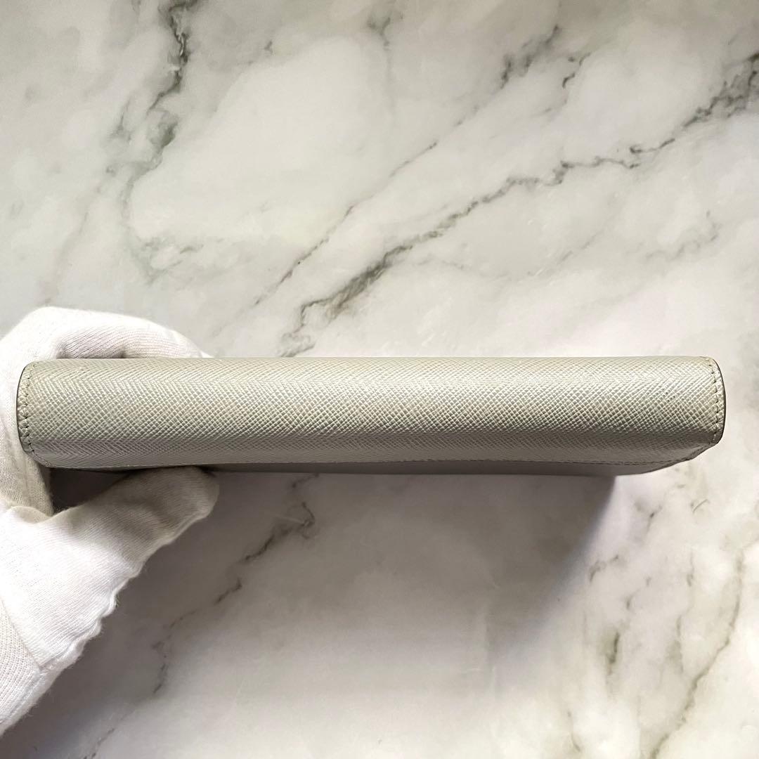 PRADA プラダ サフィアーノ 長財布 2つ折り　バイカラー極美品0119-③