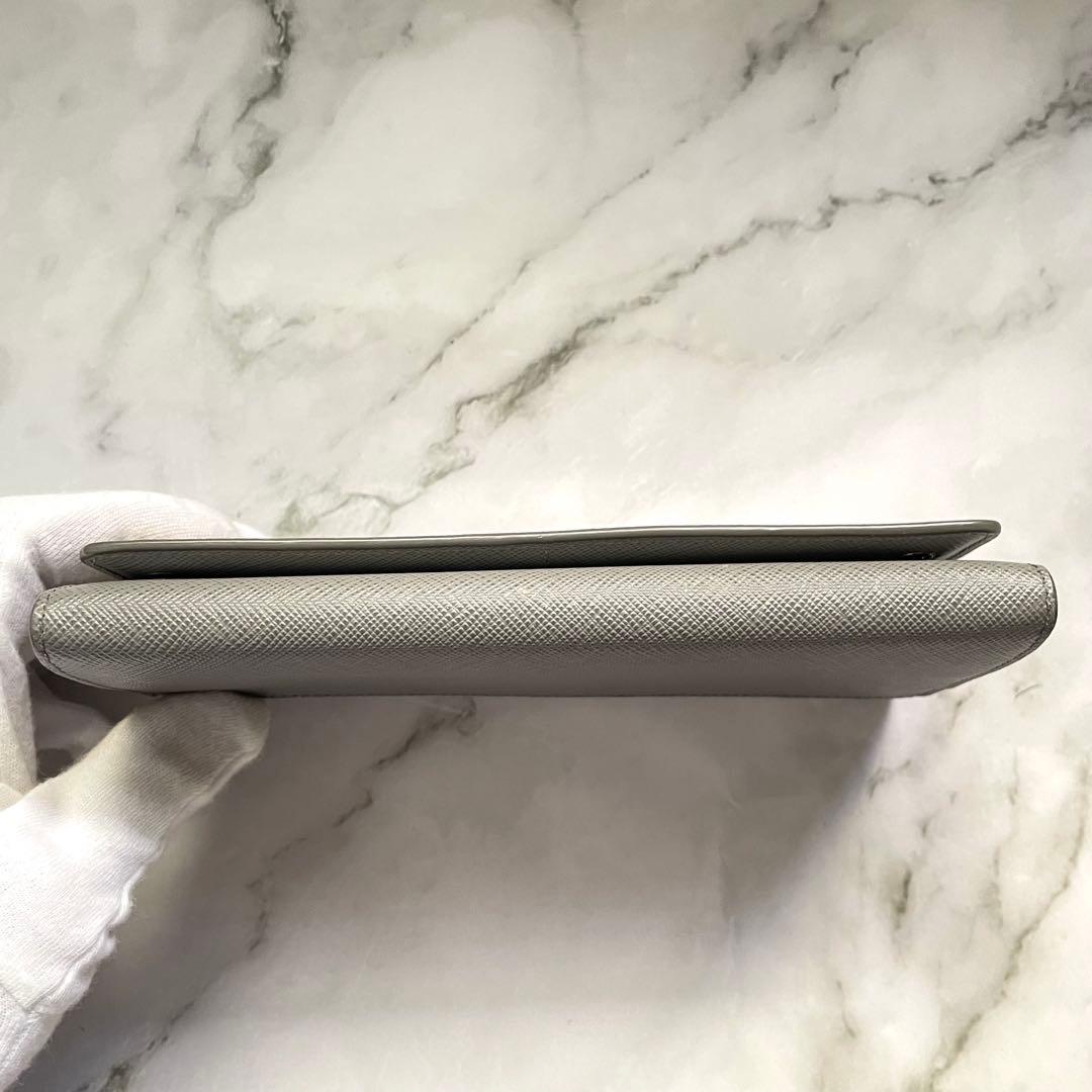PRADA プラダ サフィアーノ 長財布 2つ折り　バイカラー極美品0119-③