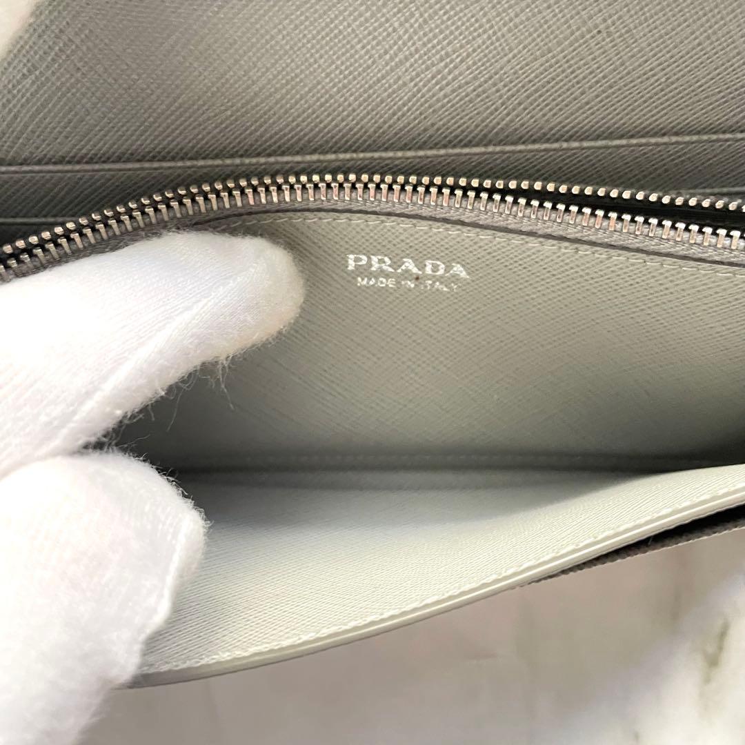 PRADA プラダ サフィアーノ 長財布 2つ折り　バイカラー極美品0119-③