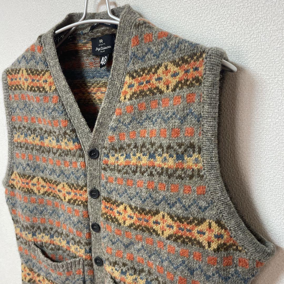 Nigel Cabourn フェアアイル ニットベスト スコットランド製