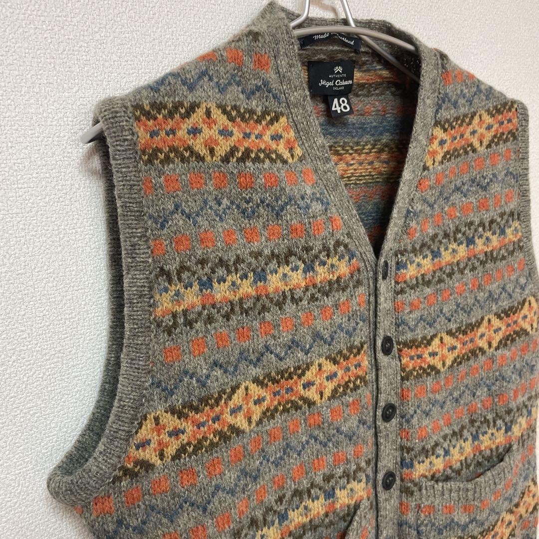 Nigel Cabourn フェアアイル ニットベスト スコットランド製