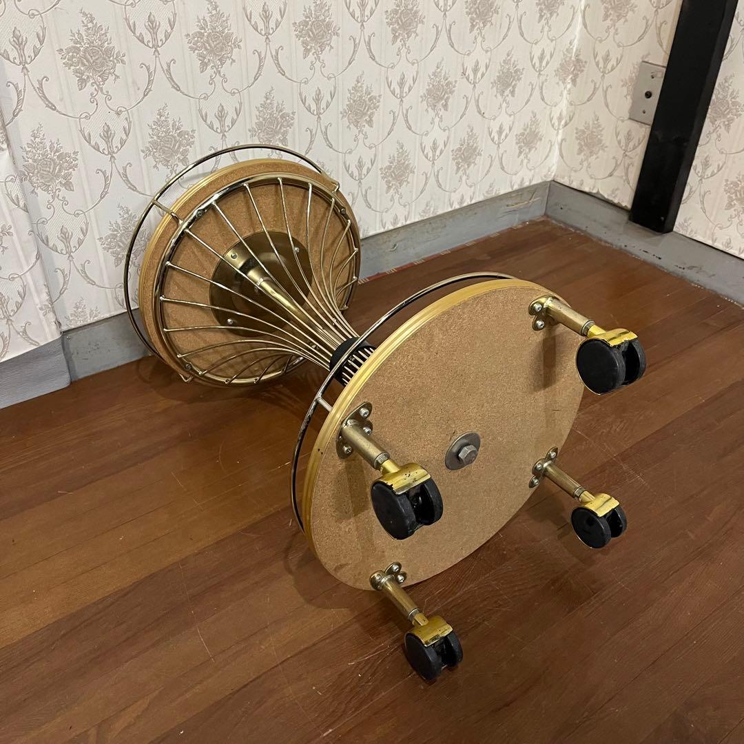 【アンティーク】光製作所 アイアンフレーム キャスター付 サイドワゴン 古道具