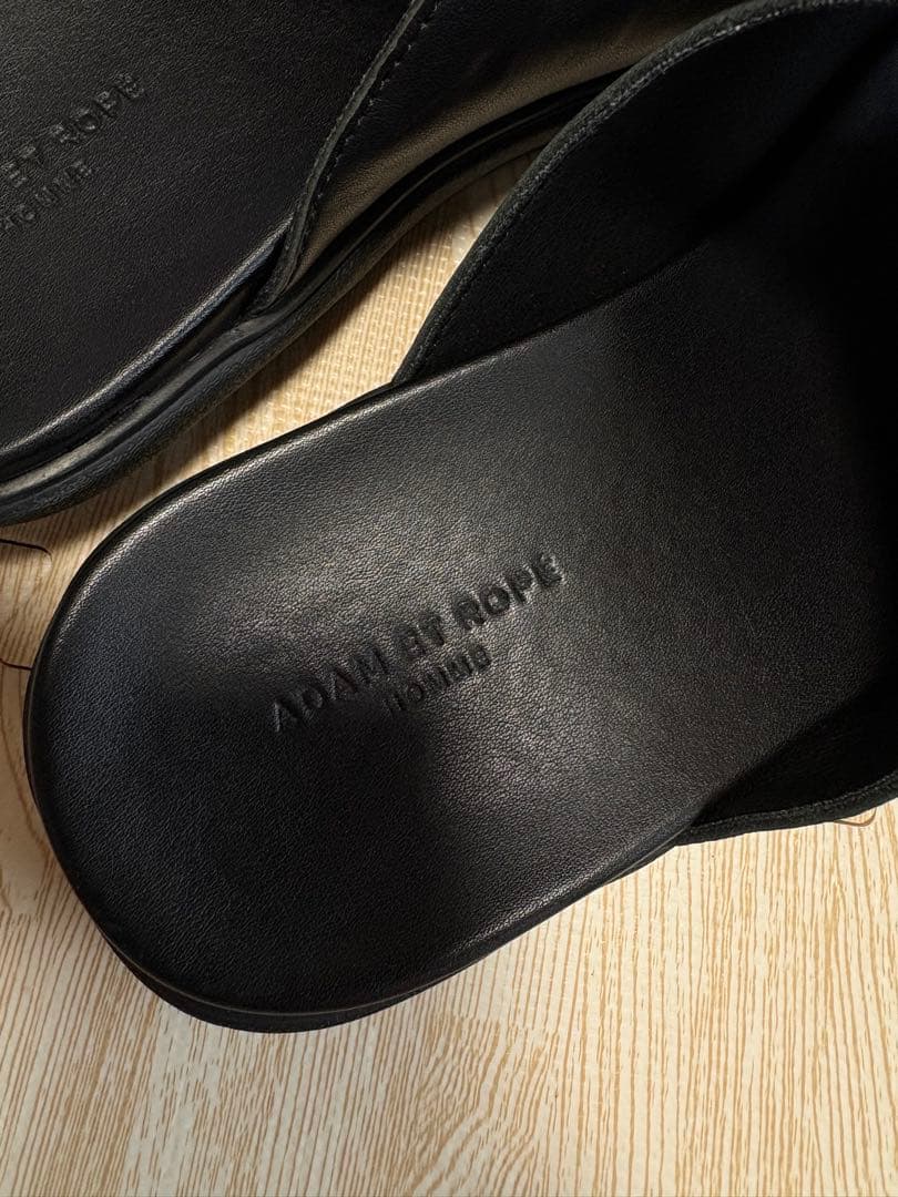 ADAM ET ROPÉレザーサンダル / ブラック サイズ42