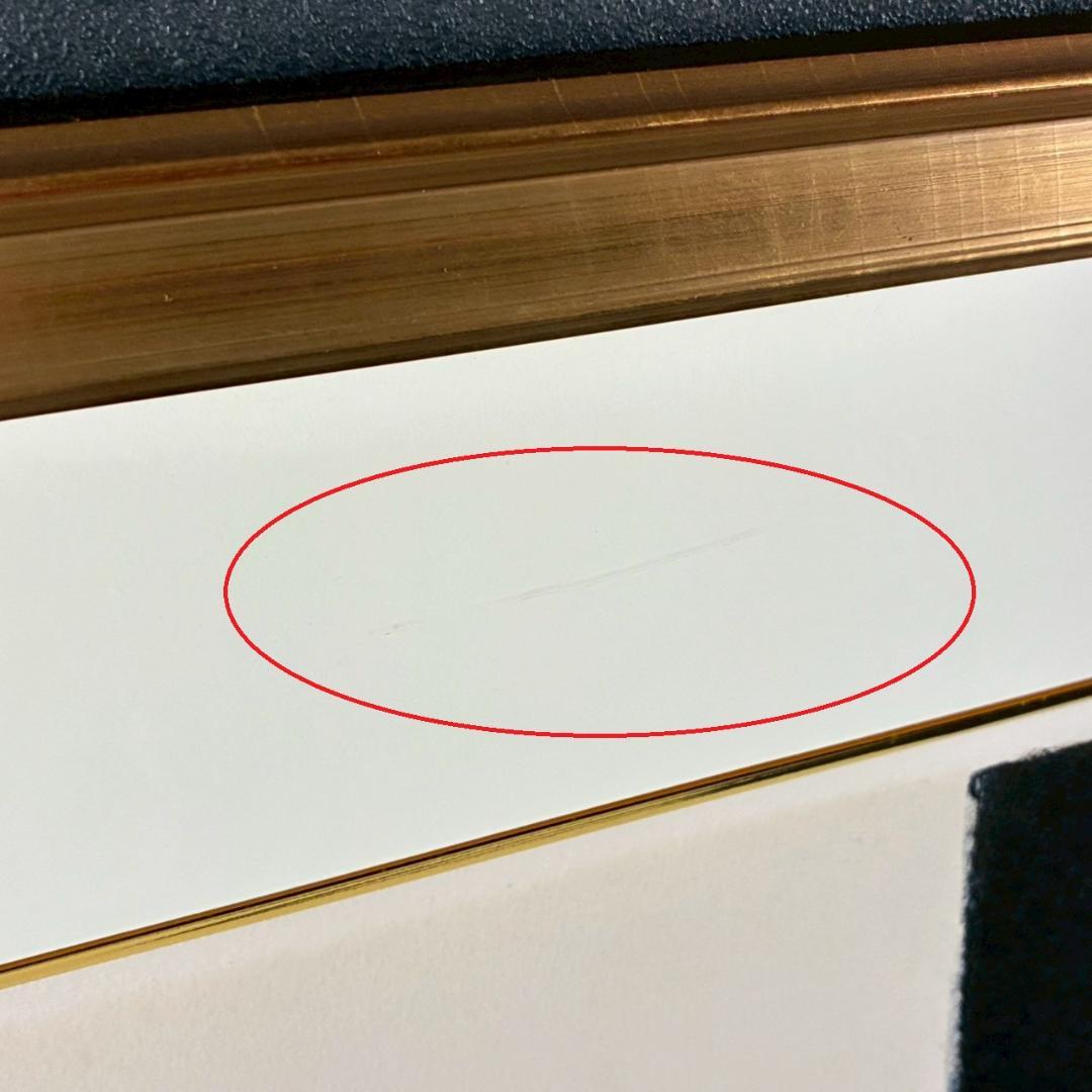 美品 ベルナール・カトラン「白い薔薇の小さな花束」リトグラフ 大作 サイン入