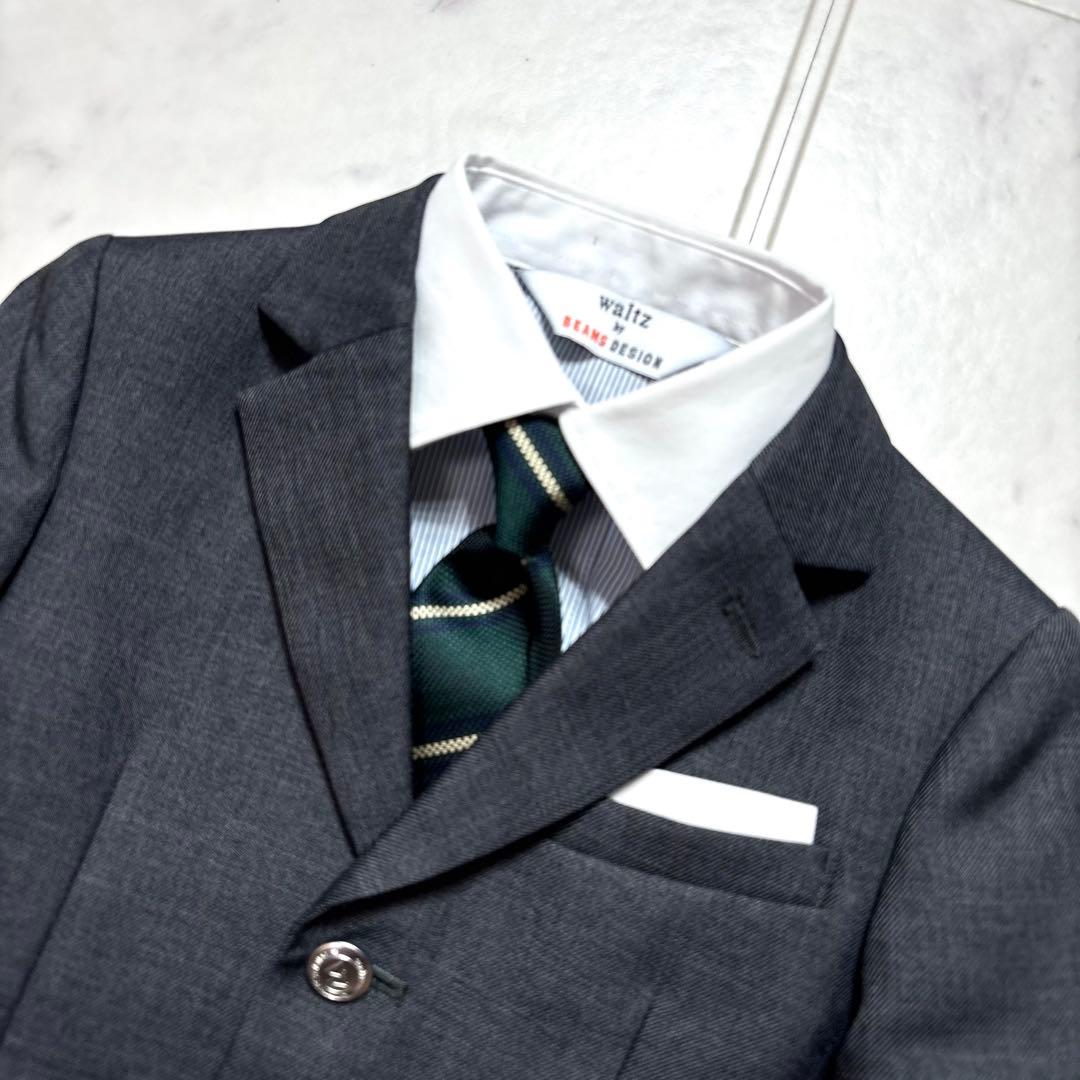 極美品✨ビームスデザイン キッズフォーマル 4点セット グレー×チェック 110