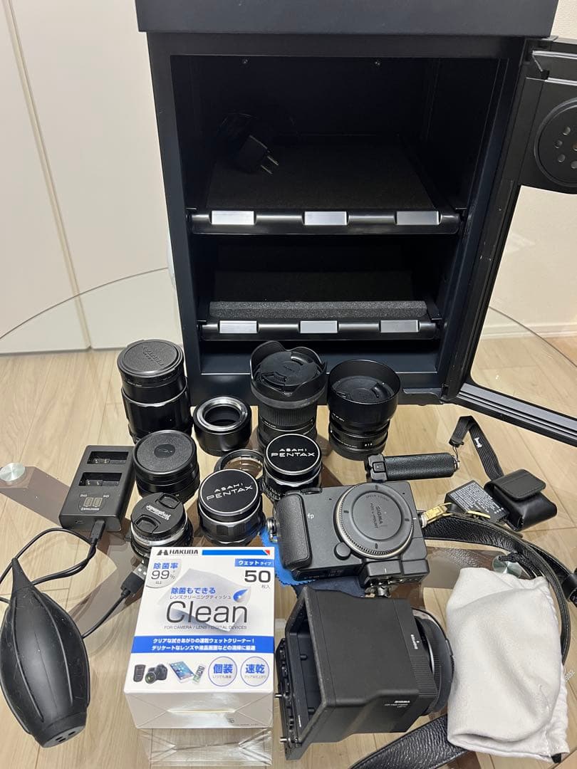 SIGMA fp 本体、キットレンズ、オールドレンズ、フィルター、防湿庫、セット