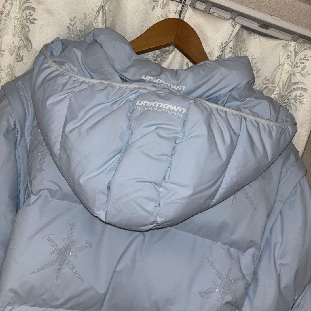 UNKNOWN LONDON ダウンジャケット ストーン付き