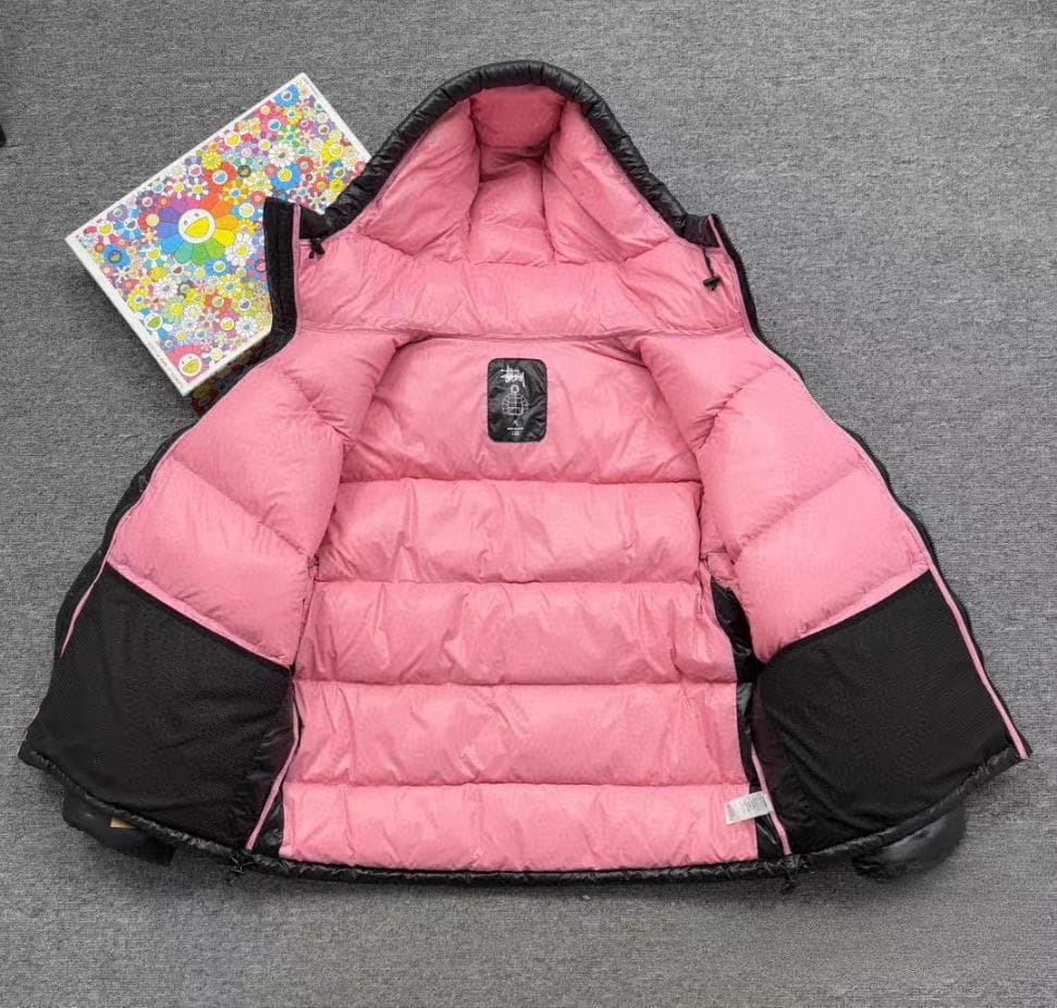 Stussy ジャケット ダウンジャケット 刺繍 Mサイズ グレー/ブラック