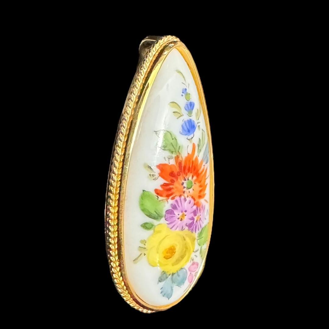 【希少】MEISSEN マイセン ペンダントトップ silver フラワーブーケ