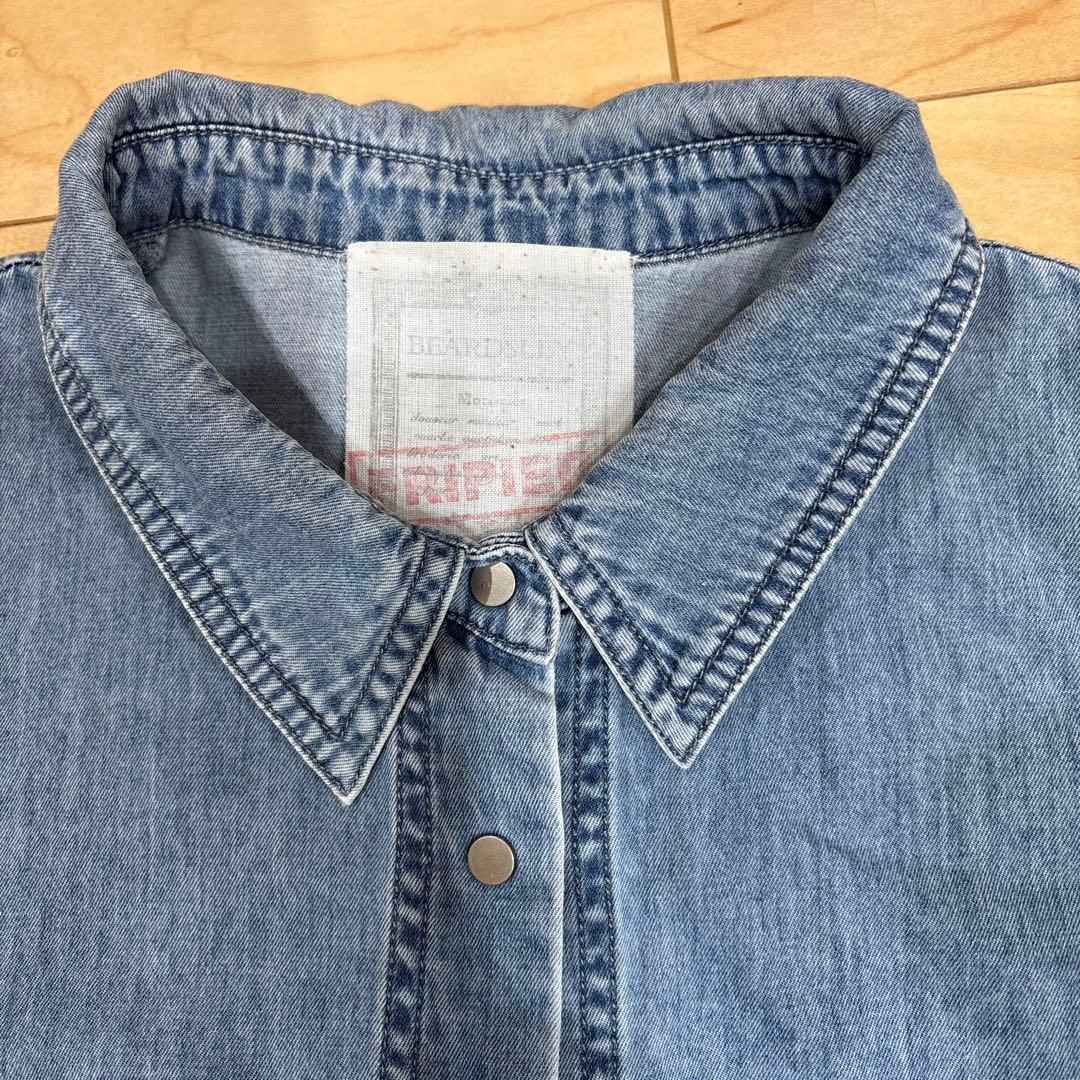 美品BEARDSLEYビアズリーFRIPIER ライトデニム　ダンガリー　シャツ