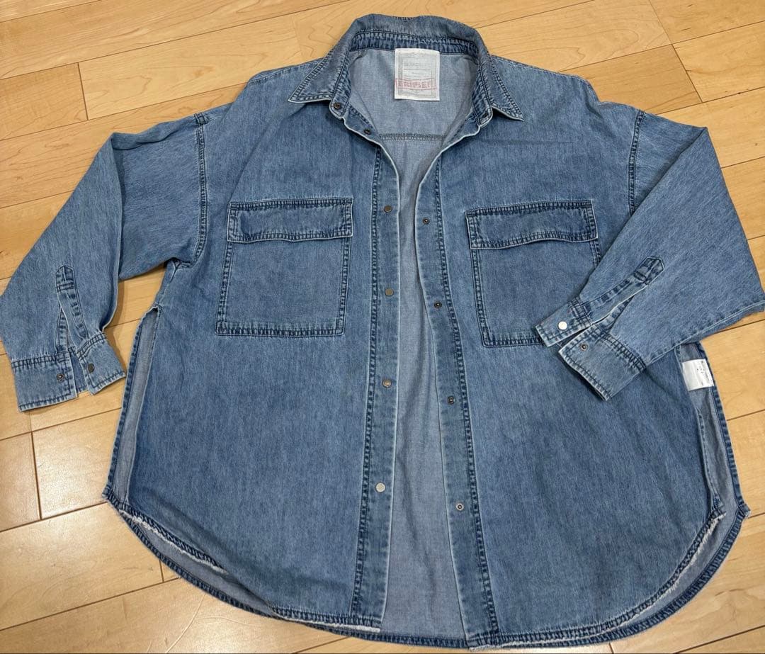 美品BEARDSLEYビアズリーFRIPIER ライトデニム　ダンガリー　シャツ