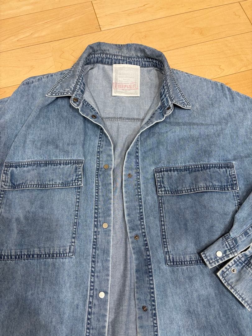 美品BEARDSLEYビアズリーFRIPIER ライトデニム　ダンガリー　シャツ