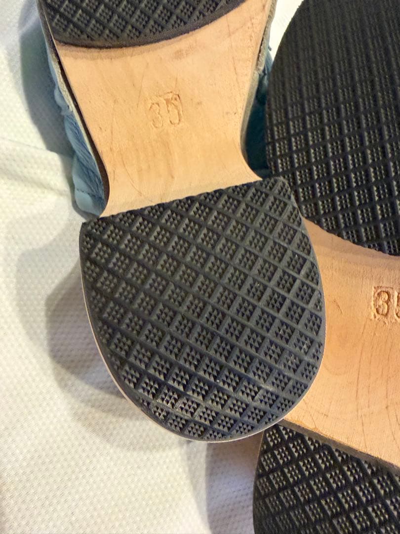 trippen 水色 レザーサンダル 35