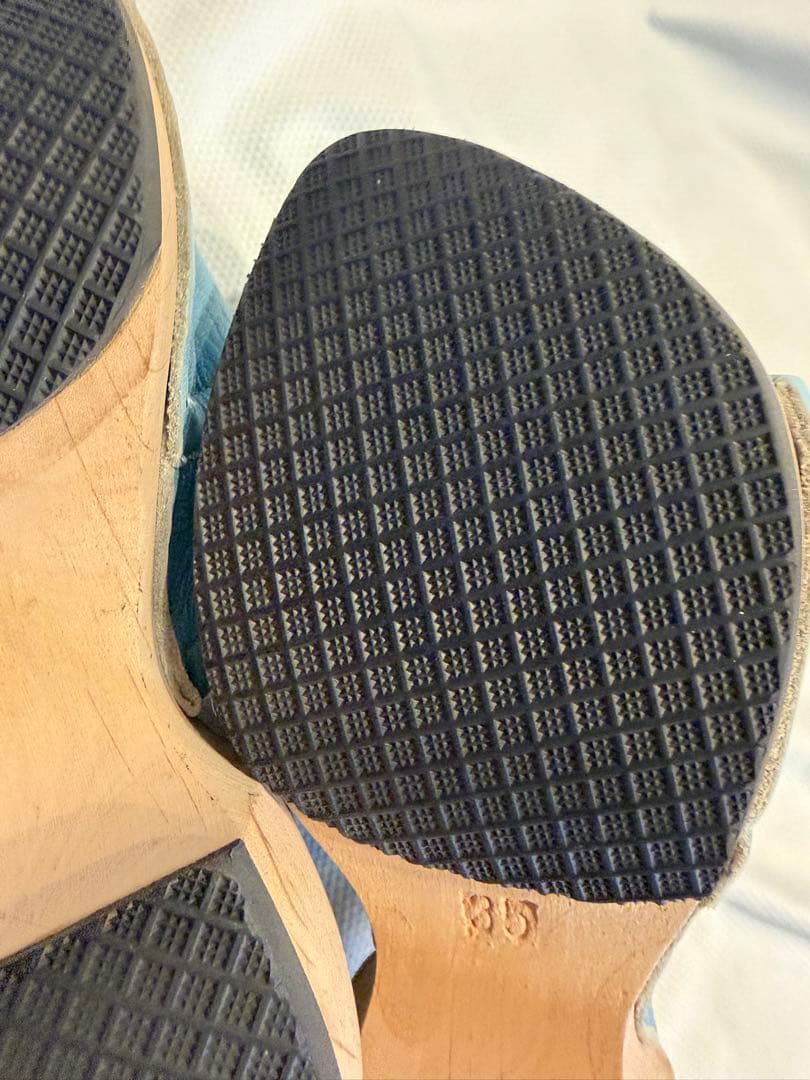 trippen 水色 レザーサンダル 35