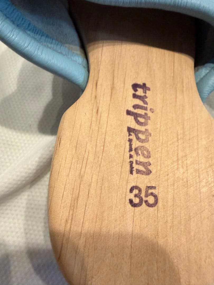 trippen 水色 レザーサンダル 35