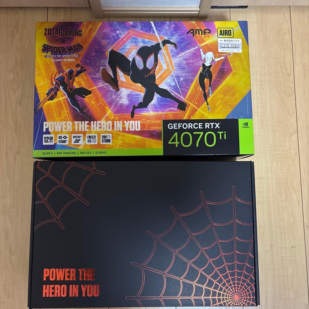 GeForce RTX4070Ti Spider-Man 12GBモデル