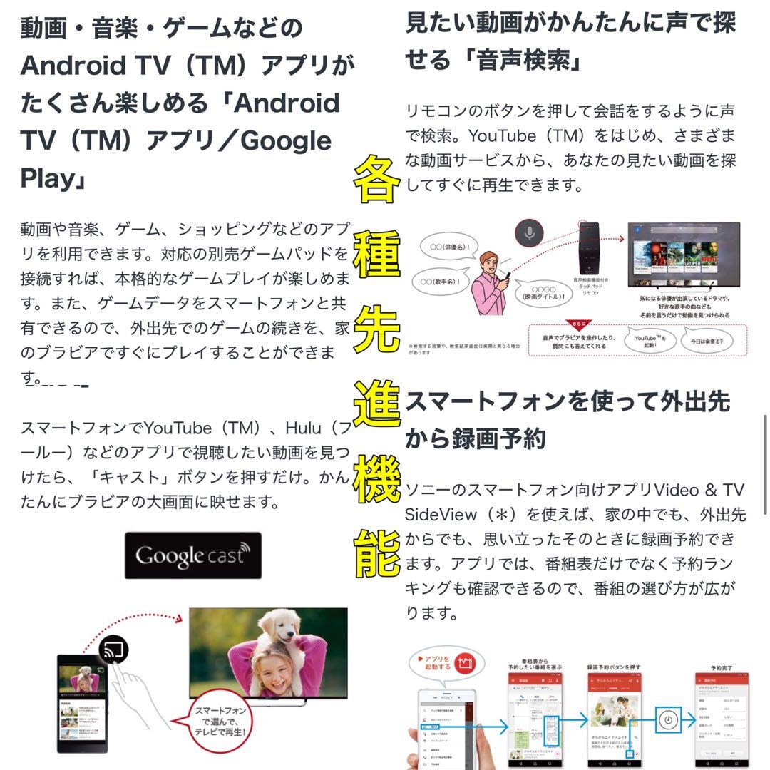 【Google Android 搭載】 40型 液晶テレビ　SONY ブラビア