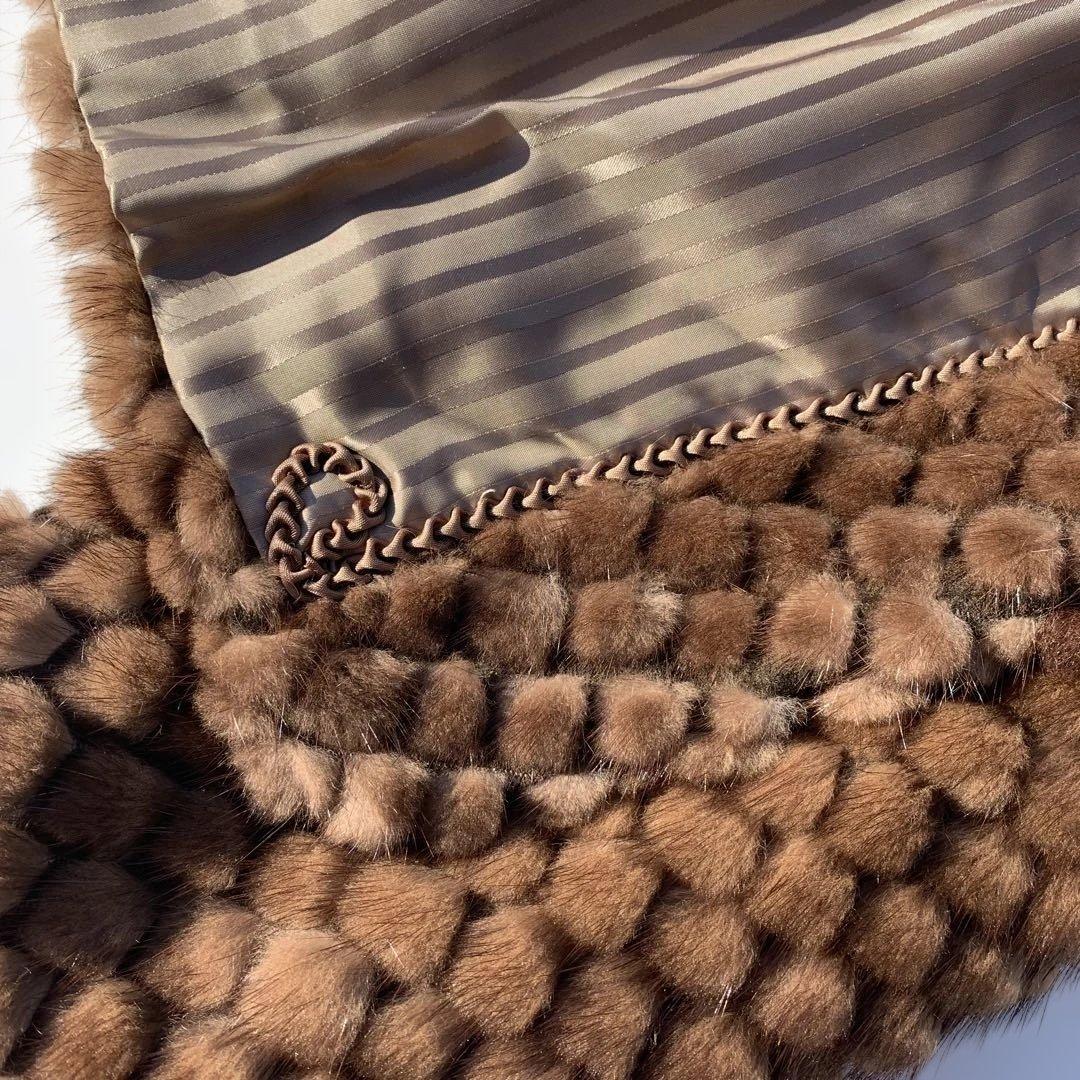 高級　サガミンク　毛皮　ハーフコート　ファー