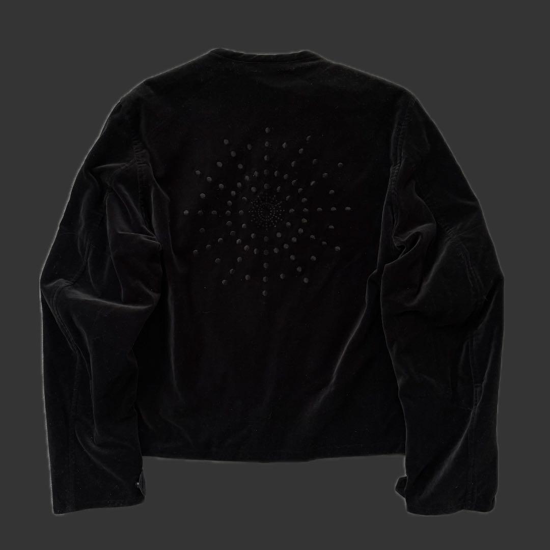 希少Y'sワイズ ヨウジヤマモト 刺繍 ベロア ナイロン リバー ジャケット5