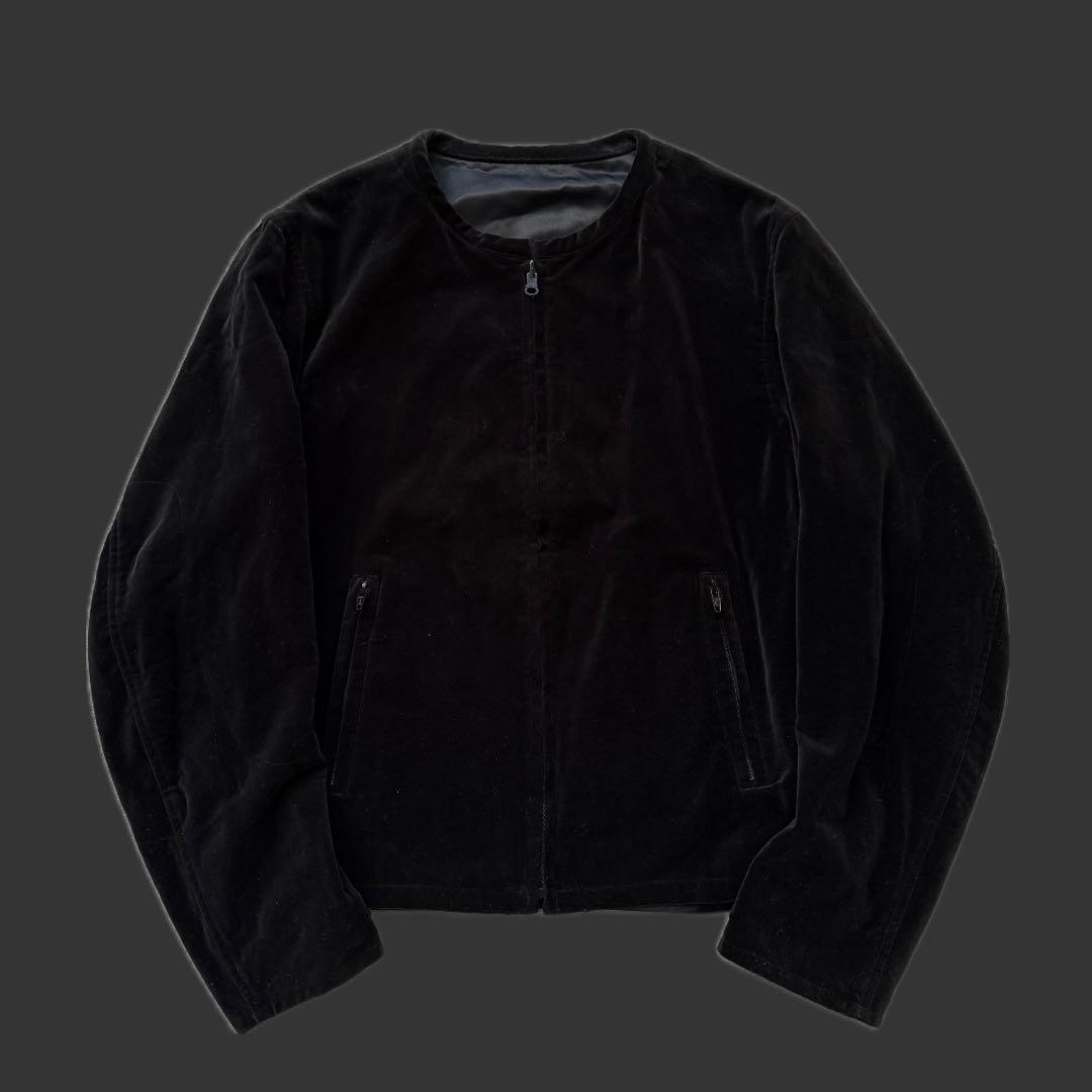 希少Y'sワイズ ヨウジヤマモト 刺繍 ベロア ナイロン リバー ジャケット5