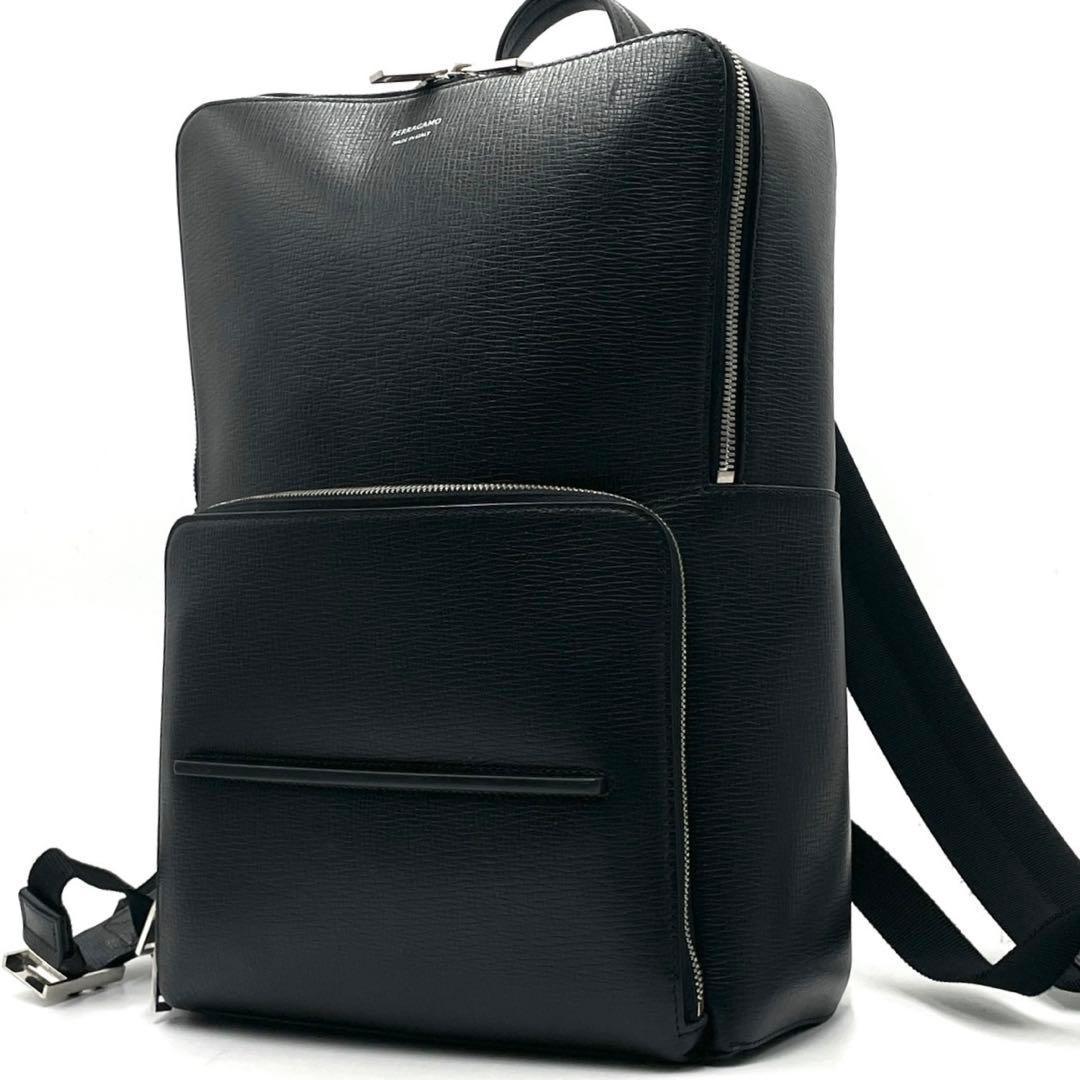 極美品/現行モデル● フェラガモ リュック バックパック ブラック レザー