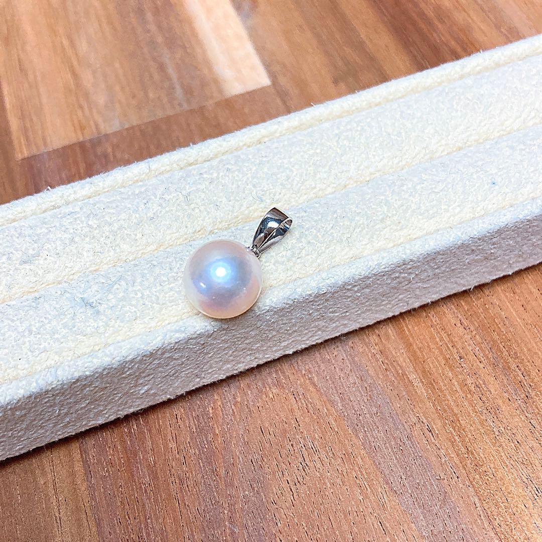 【新品・百貨店商品／総本店】2108アコヤ真珠9.0-9.5プラチナペンダント