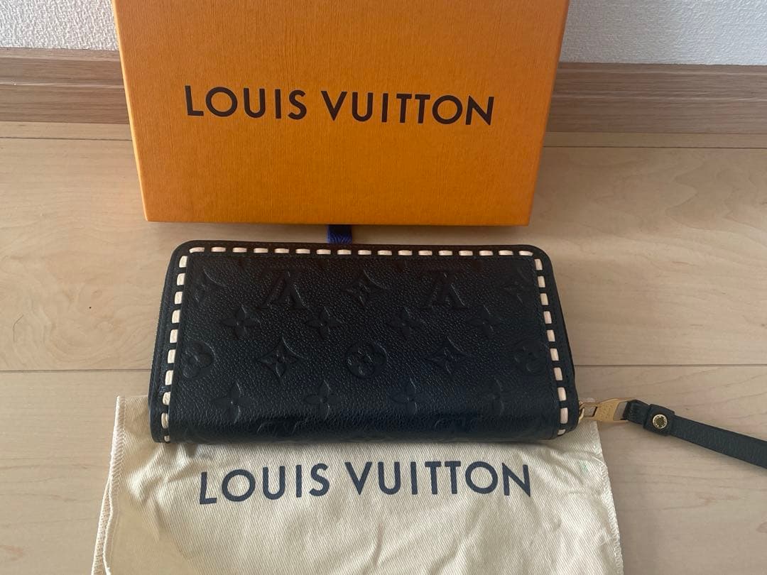 ルイヴィトン　アンプラント　ステッチ　ジッピーウォレット　長財