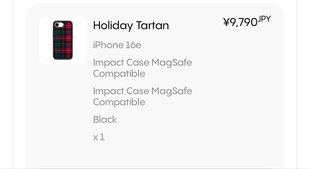 Holiday Tartan iPhone 16e ケース