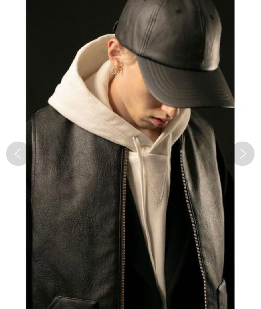 monkey time FAUX LTHR ZIP VEST/ベスト（L）