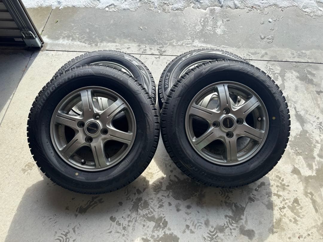 バリ溝早い者勝ち　必ず同時購入　145/80R13 アルミホイールセット　①