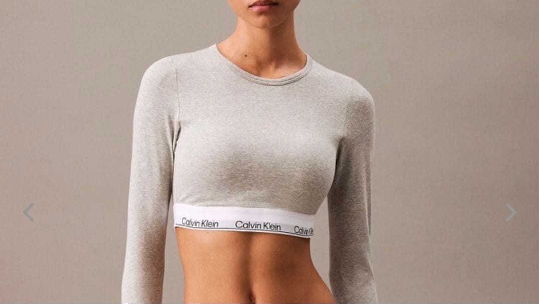 カルバンクライン　長袖Tシャツブラレット グレー