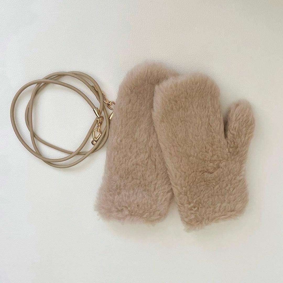 23AW　Max Mara　テディベア　手袋　OMBRATO　アルパカ　ウール