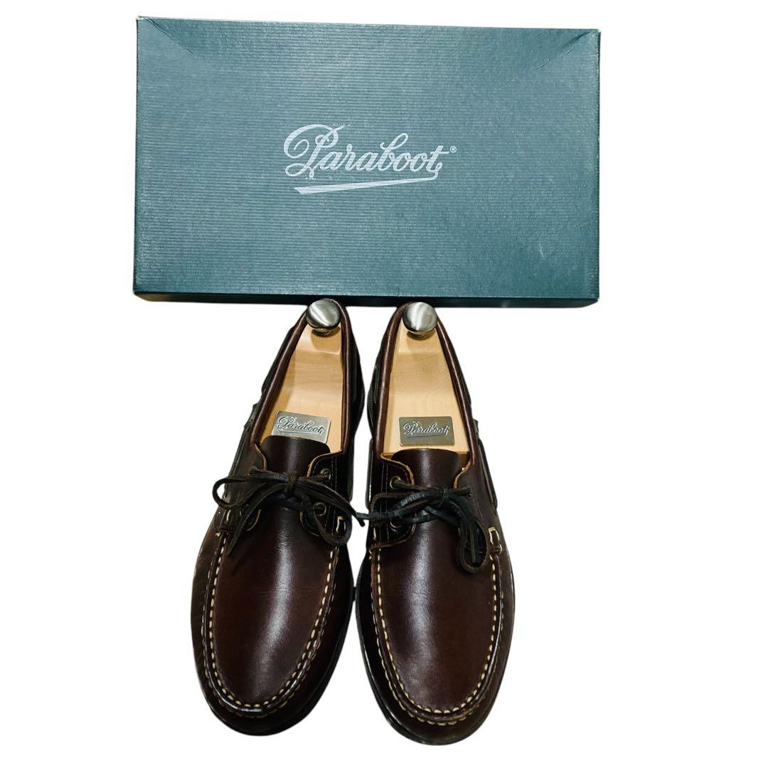 美品　Paraboot パラブーツ　デッキシューズ　8 ブラウン　バース