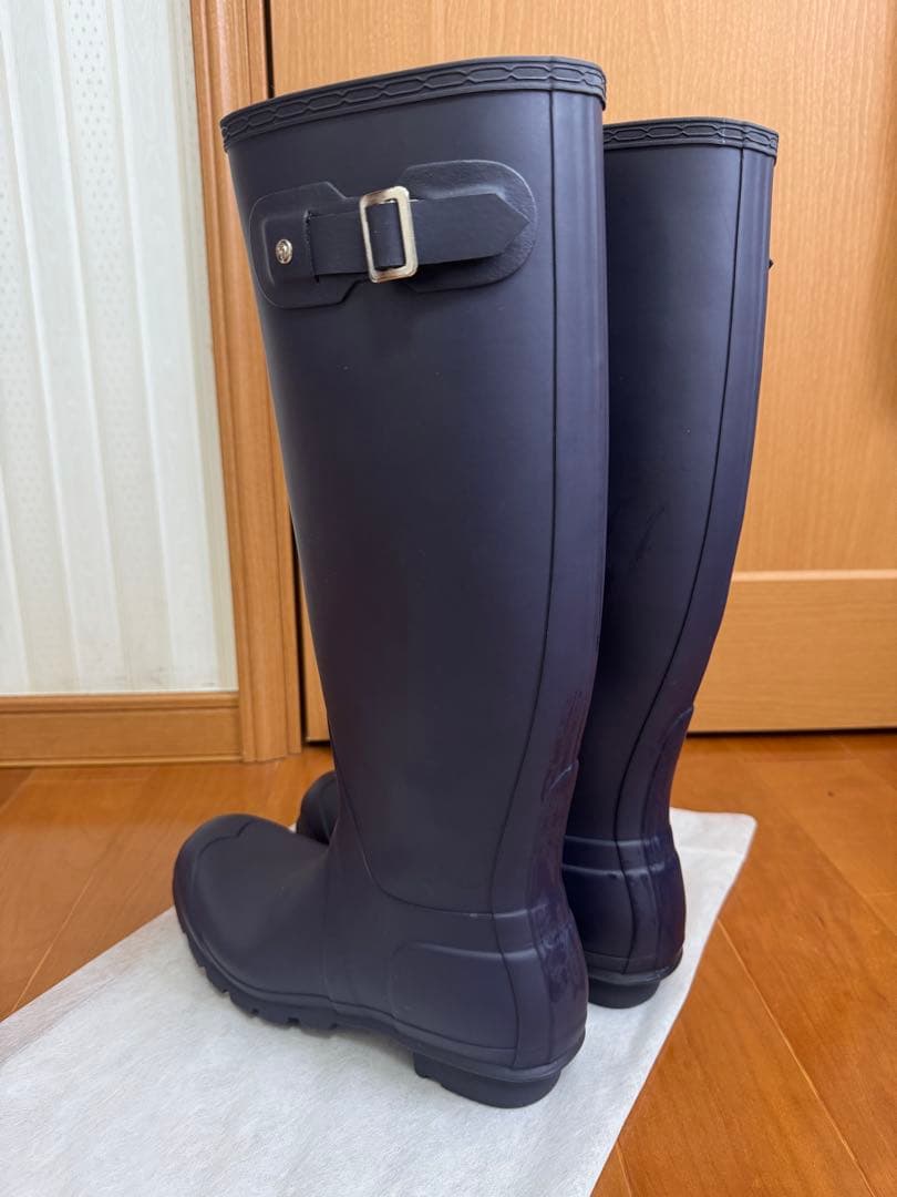 HUNTERオリジナルトールロングブーツUK6/US7M/8F/EU39ネイビー