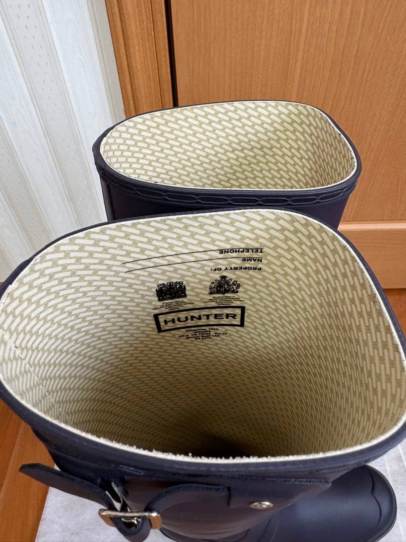 HUNTERオリジナルトールロングブーツUK6/US7M/8F/EU39ネイビー
