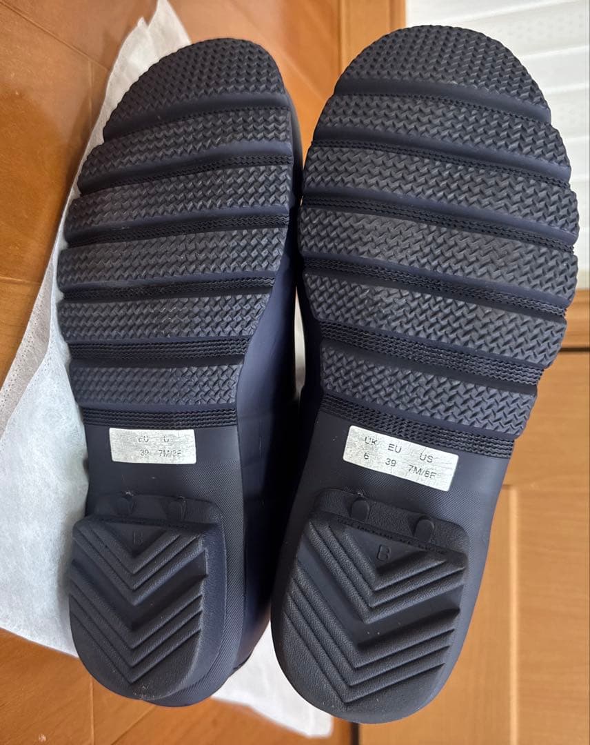 HUNTERオリジナルトールロングブーツUK6/US7M/8F/EU39ネイビー