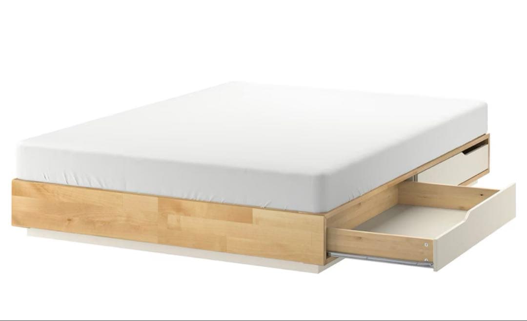 IKEA MANDAL ベッドフレーム 160x200cm 引き出し付き