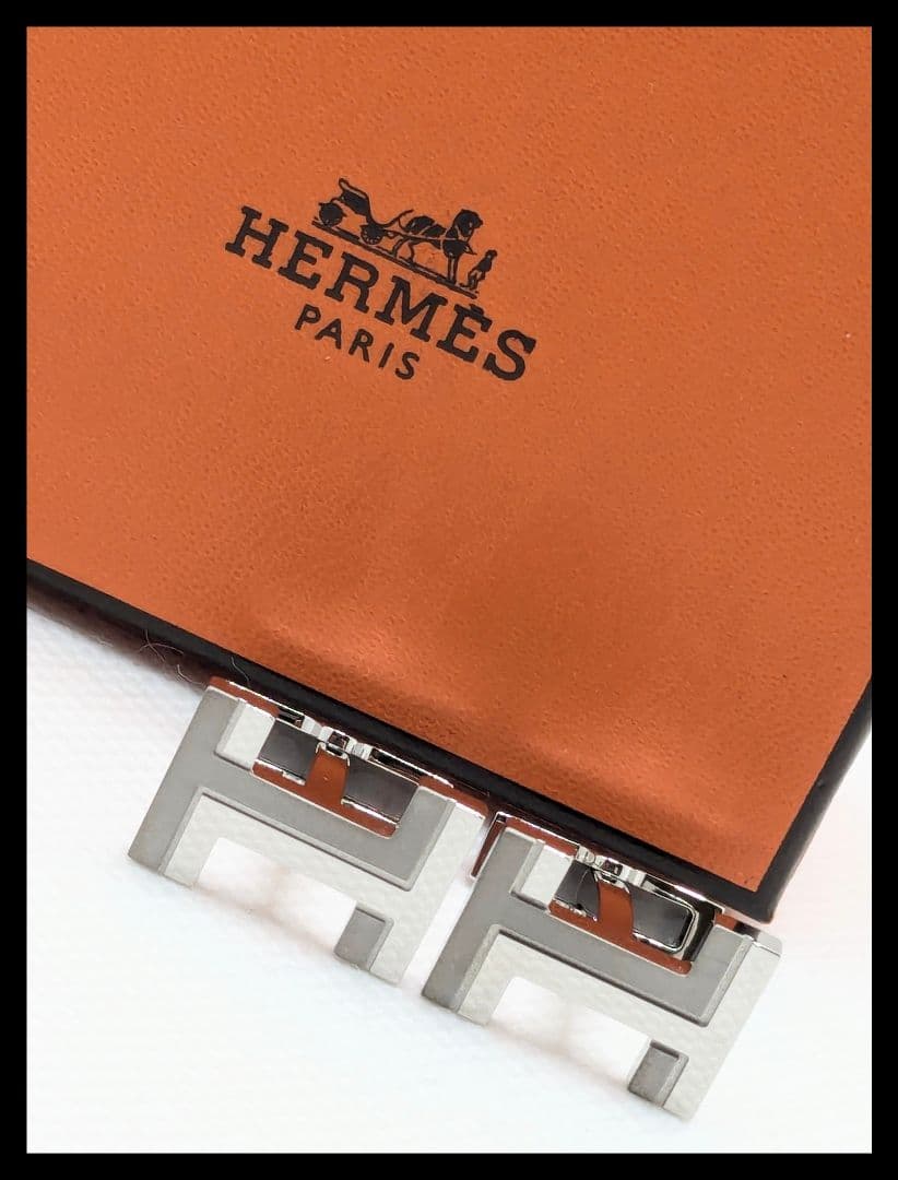 ✨極美品✨HERMESエルメス　Hモチーフ・オ・カレ ロゴカフス　シルバー