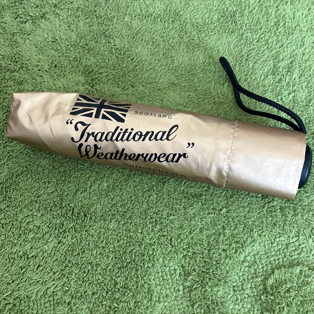 Traditional Weatherwear ゴールド折りたたみ傘　晴雨兼用