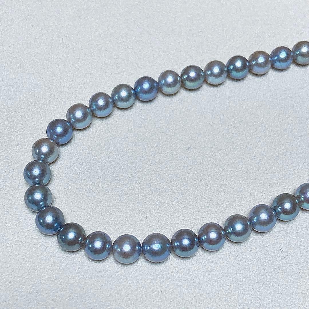【新品・百貨店商品／総本店】1701綺麗なナチュラル色アコヤ真珠フォーマルグレー