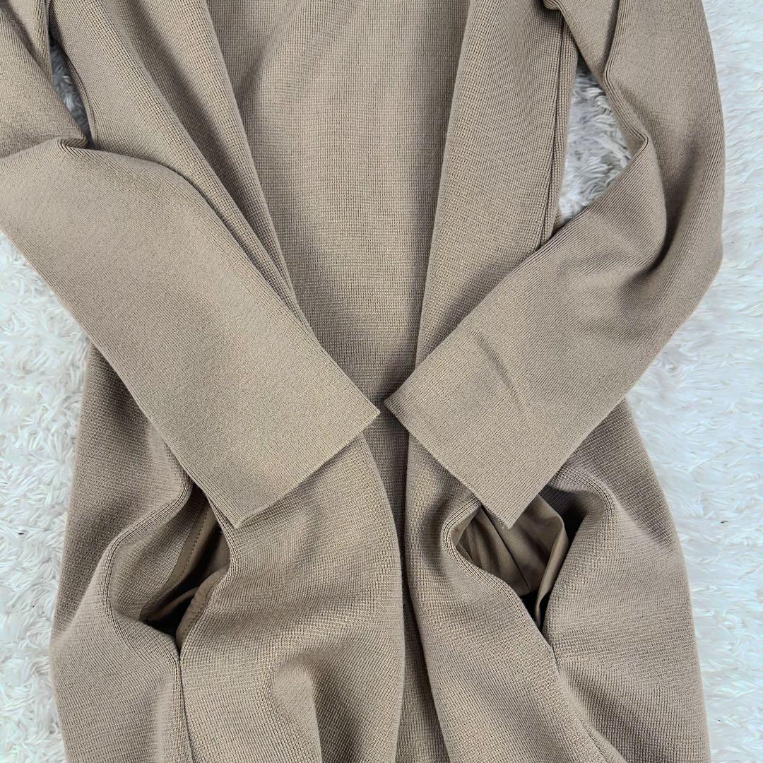 miminene 現行フォクシーロングニットワンピース38ベージュ長袖M