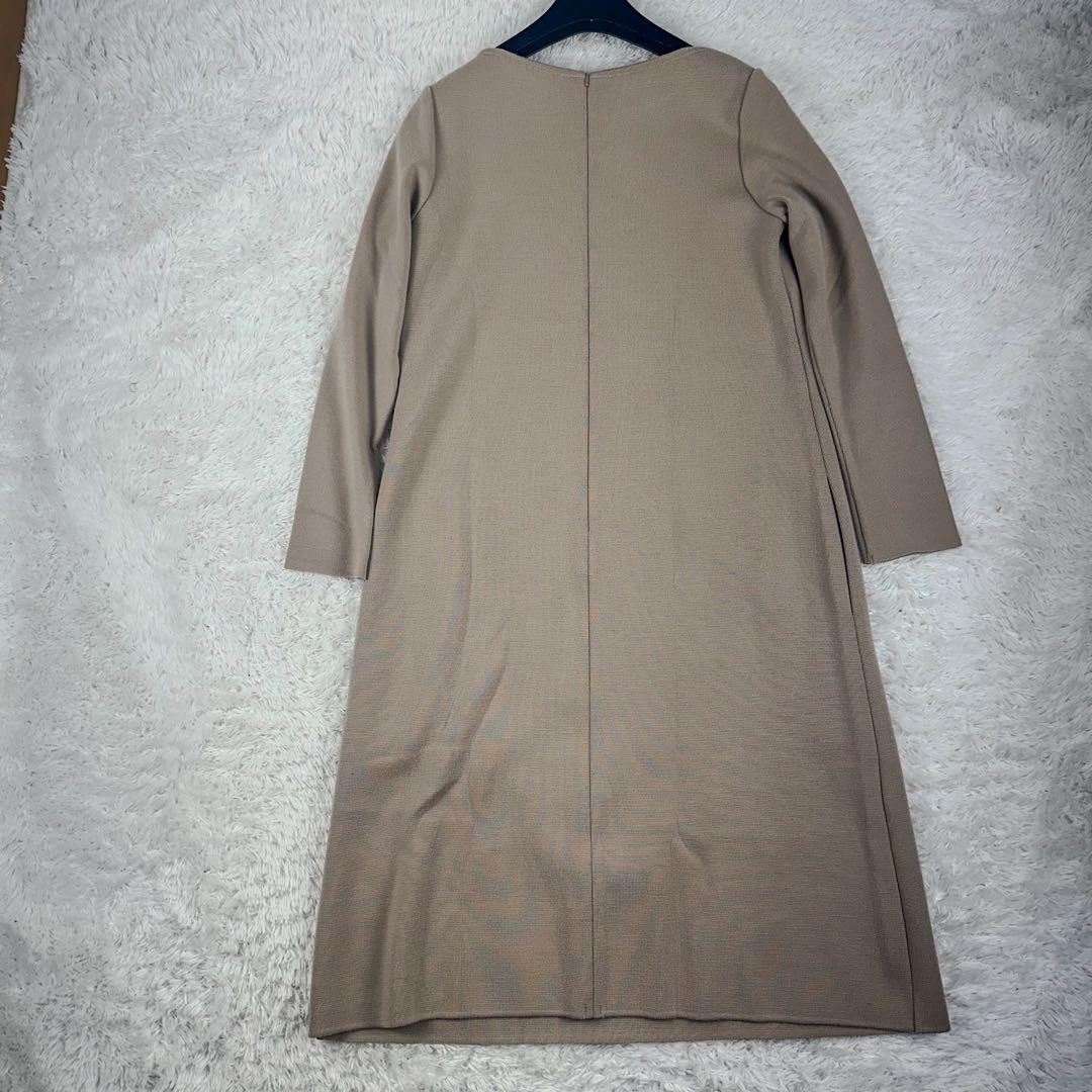 miminene 現行フォクシーロングニットワンピース38ベージュ長袖M