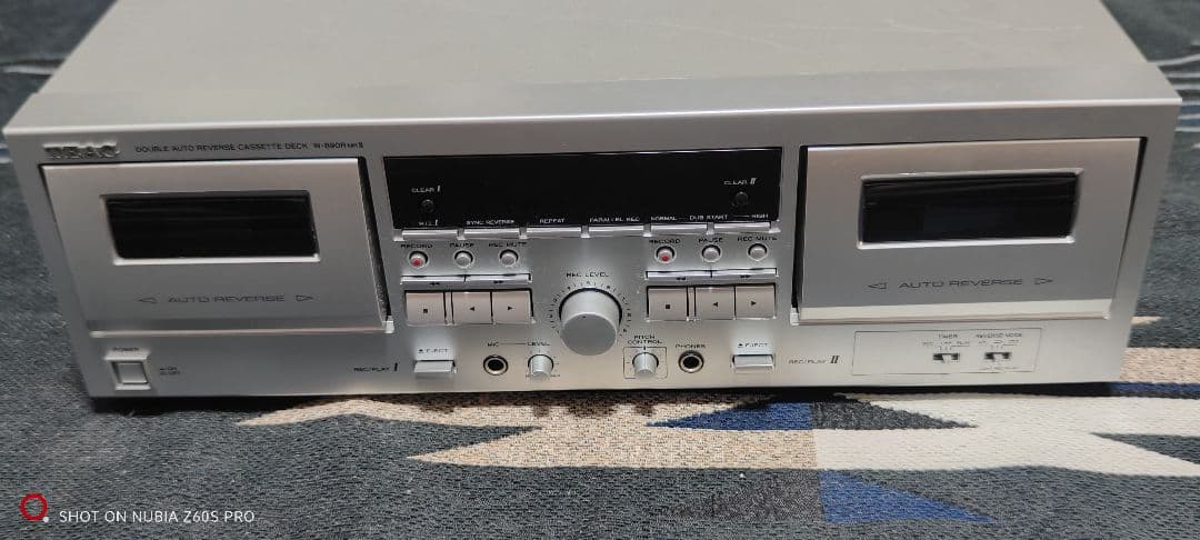 TEAC ダブルオートリバースカセットデッキ シルバー W-890RMKll-s