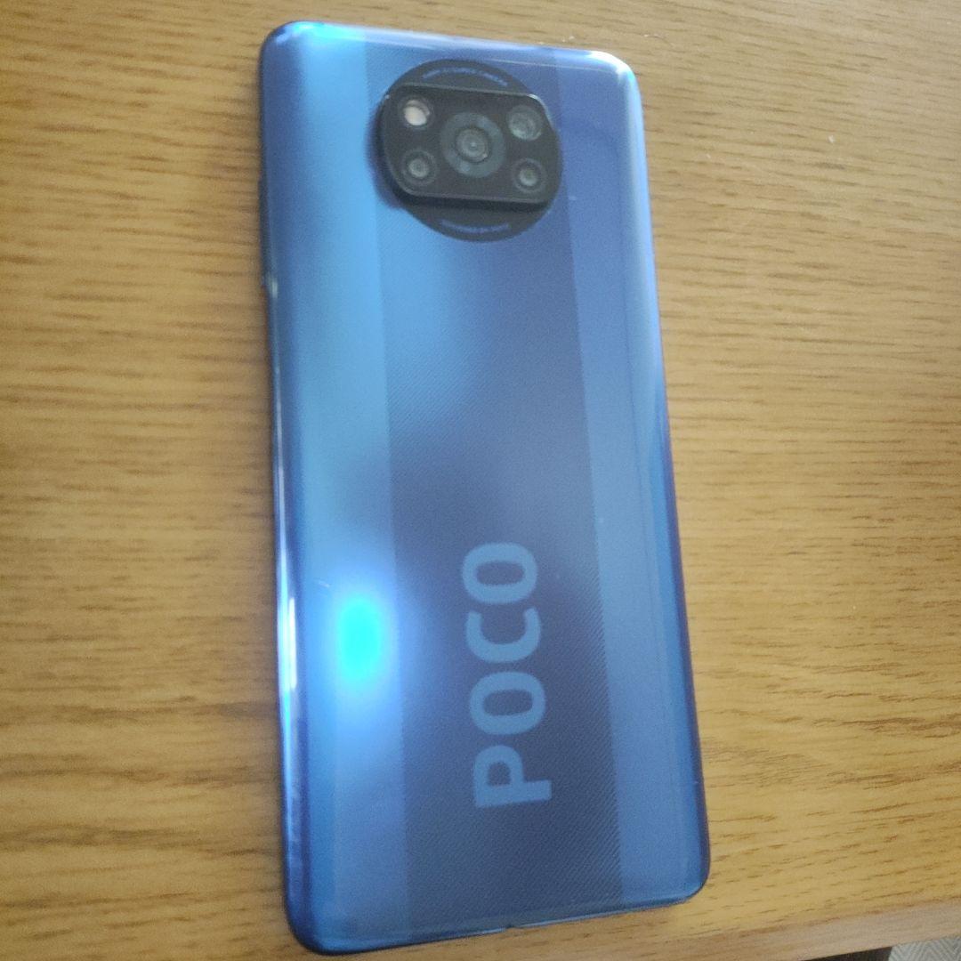 POCO X3NFC本体 33W充電器、変換器、未使用ケース付き
