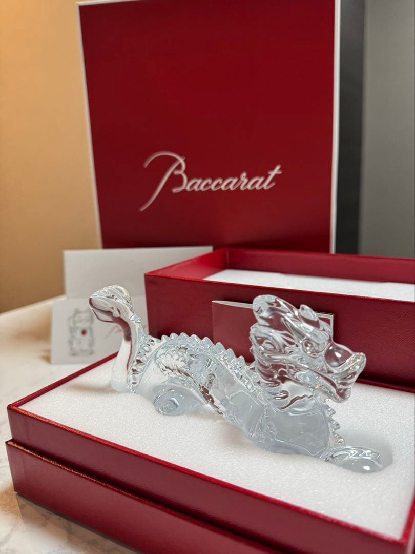 【新品未使用】バカラ / Baccarat クリスタル ドラゴン 置物　龍