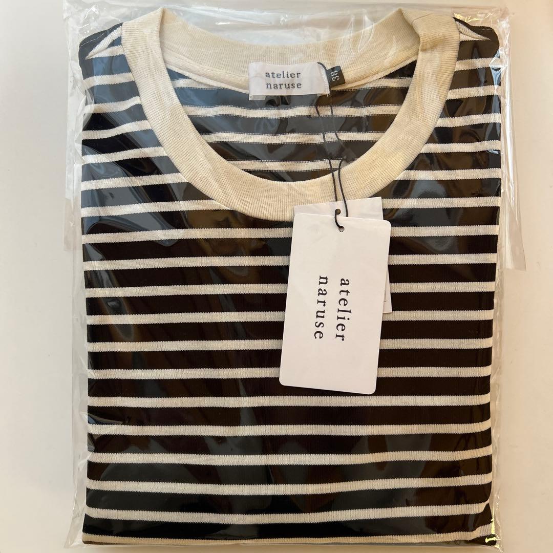 atelier naruse アトリエナルセ　コットンボーダーカットソー　38
