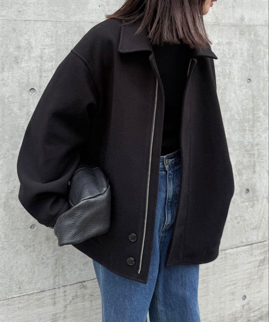 select MOCA by son ビッグシルエットミドルコート　ブラック